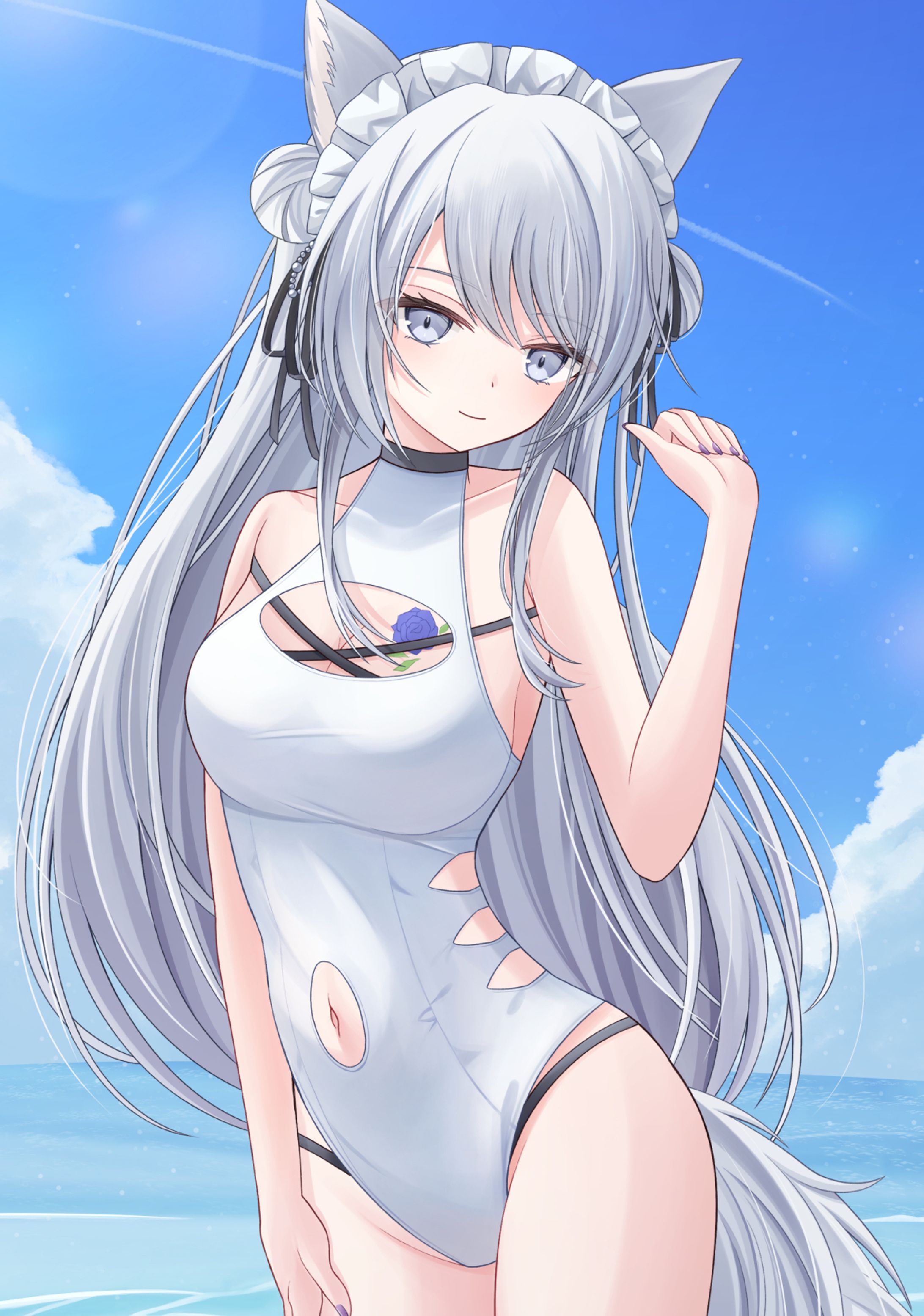 Vtuber深山リュコス様 水着イラスト-1