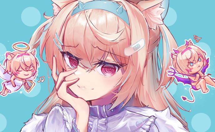 Fuwawa and EvilAngle Mococo