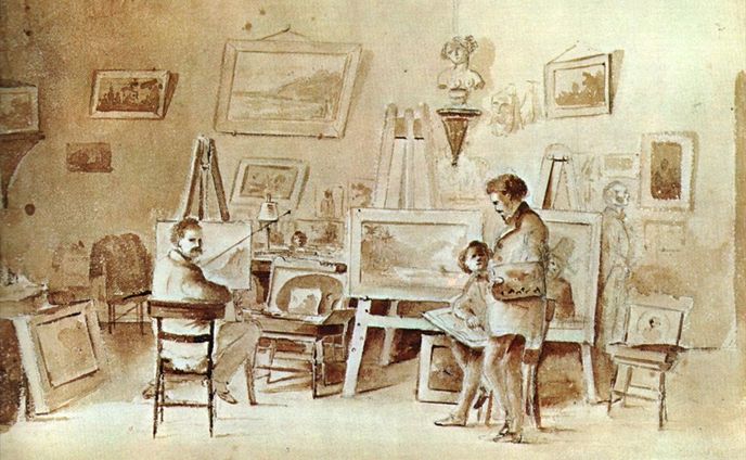Estudio del Artista en Saint Thomas   1851