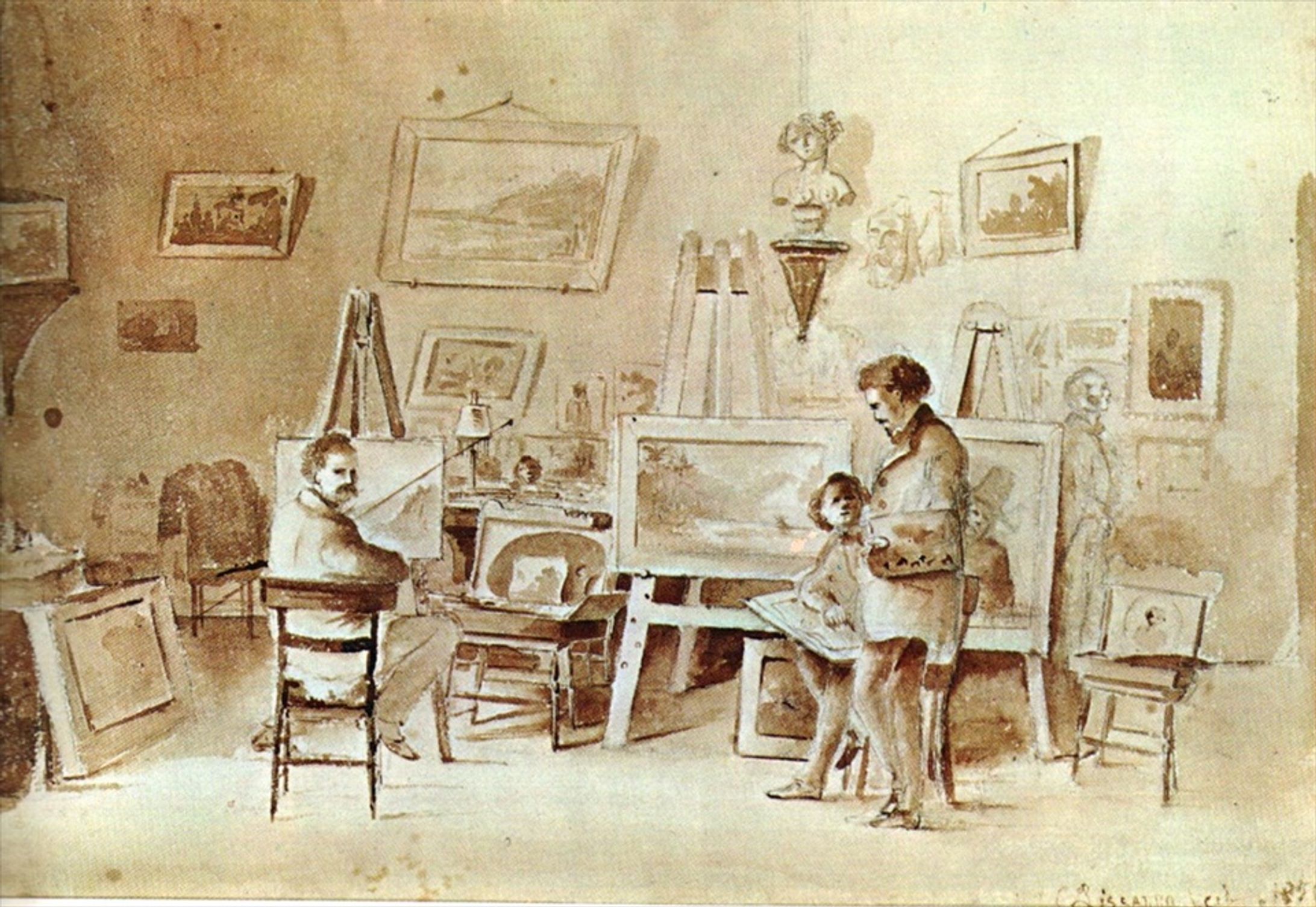 Estudio del Artista en Saint Thomas   1851-1