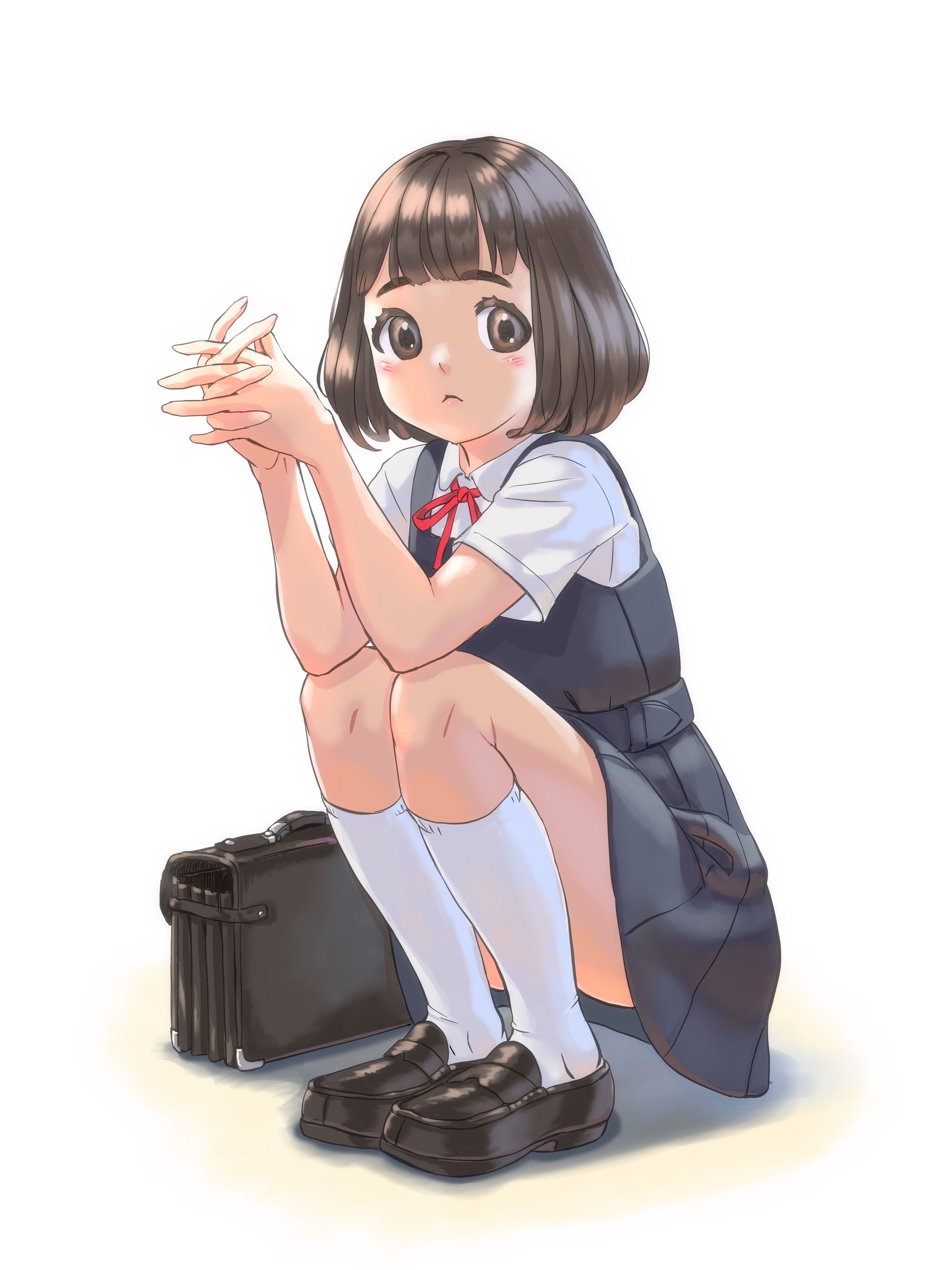 しゃがみ女子-1