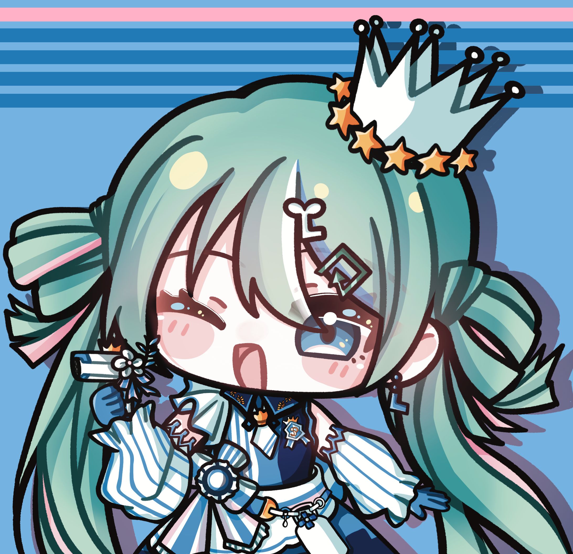 ちびイラスト_初音ミク_LAWSON 50th Anniversary_ちび-1