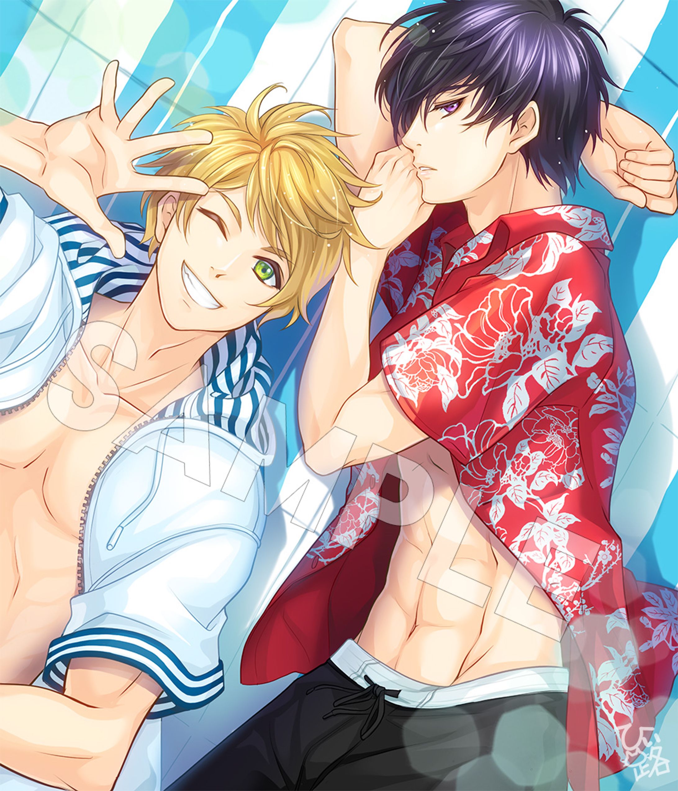 【オリジナルイラスト】_夏のメンズ-1
