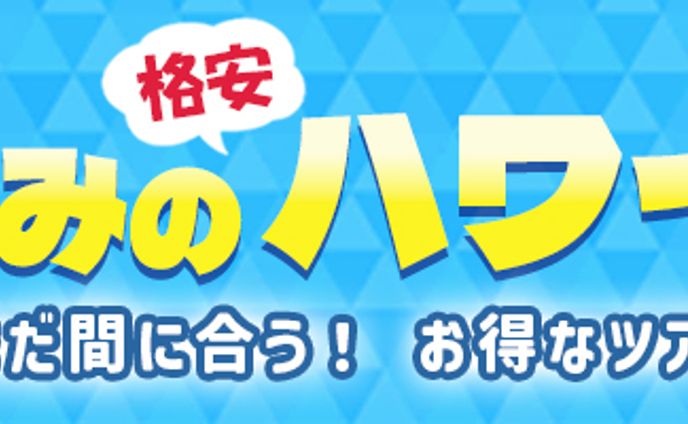 バナー制作課題　ハワイ旅行