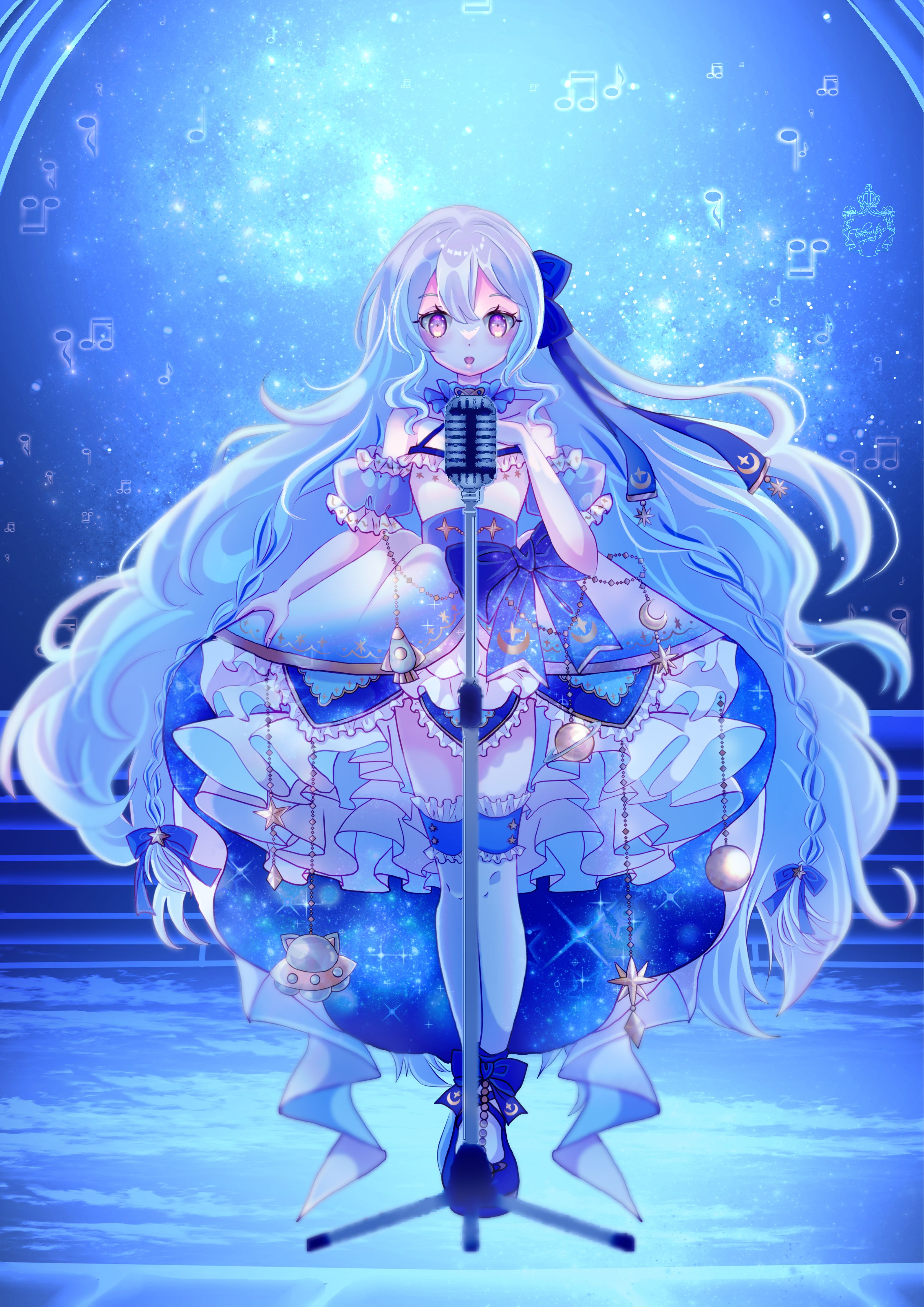 お仕事】Vtuber・碧空月見様の新衣装イラスト