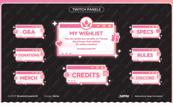 BrookieCookieVR Twitch Panels