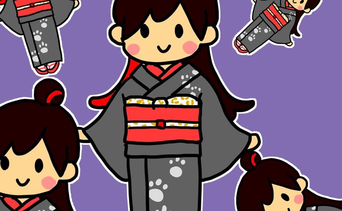 きもの女子ねこねこ