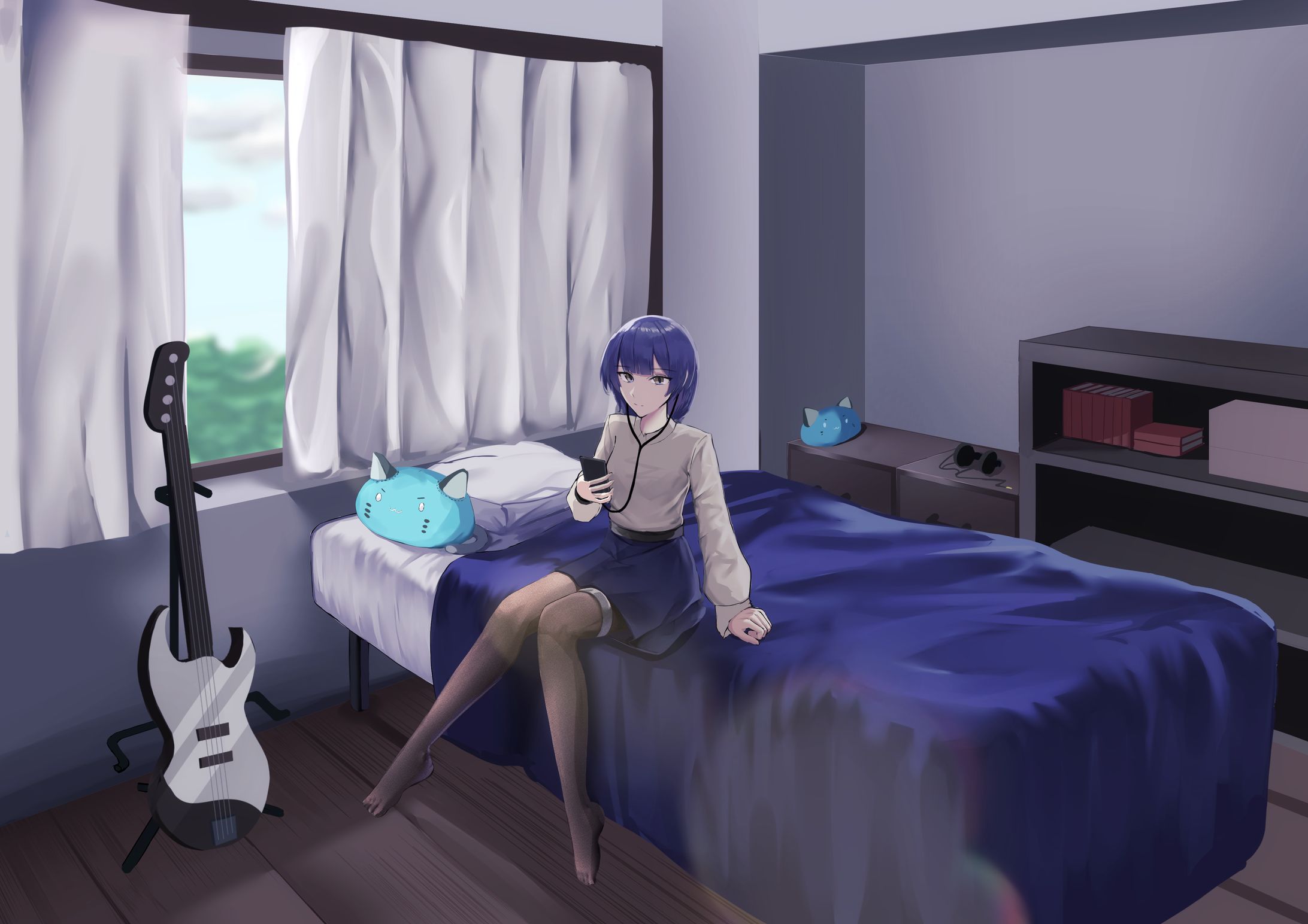 学校課題 : カラー背景イラスト-1