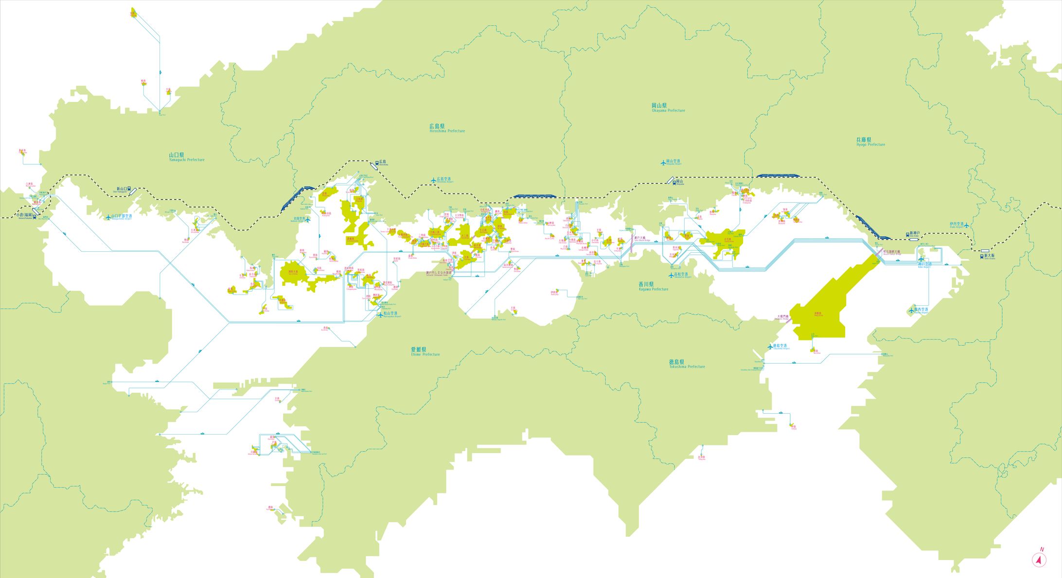 瀬戸内Finder 瀬戸内エリア航路 地図-1