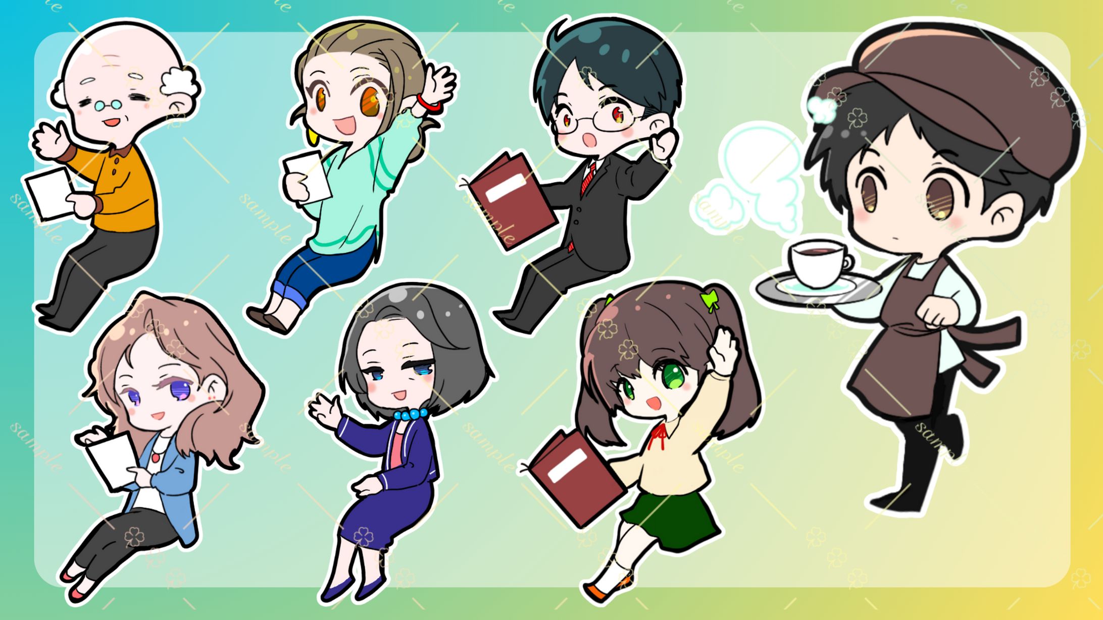 【ゲーム】キャラクターデザイン（7人）-1