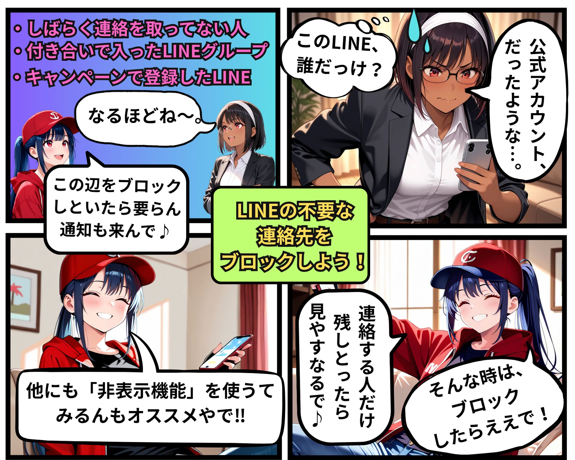 LINEの不要な連絡先をブロックしよう！-1