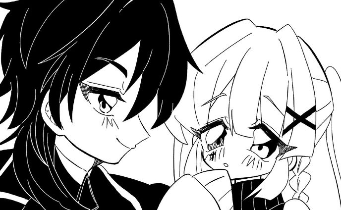 モノクロ簡易イラストサンプル