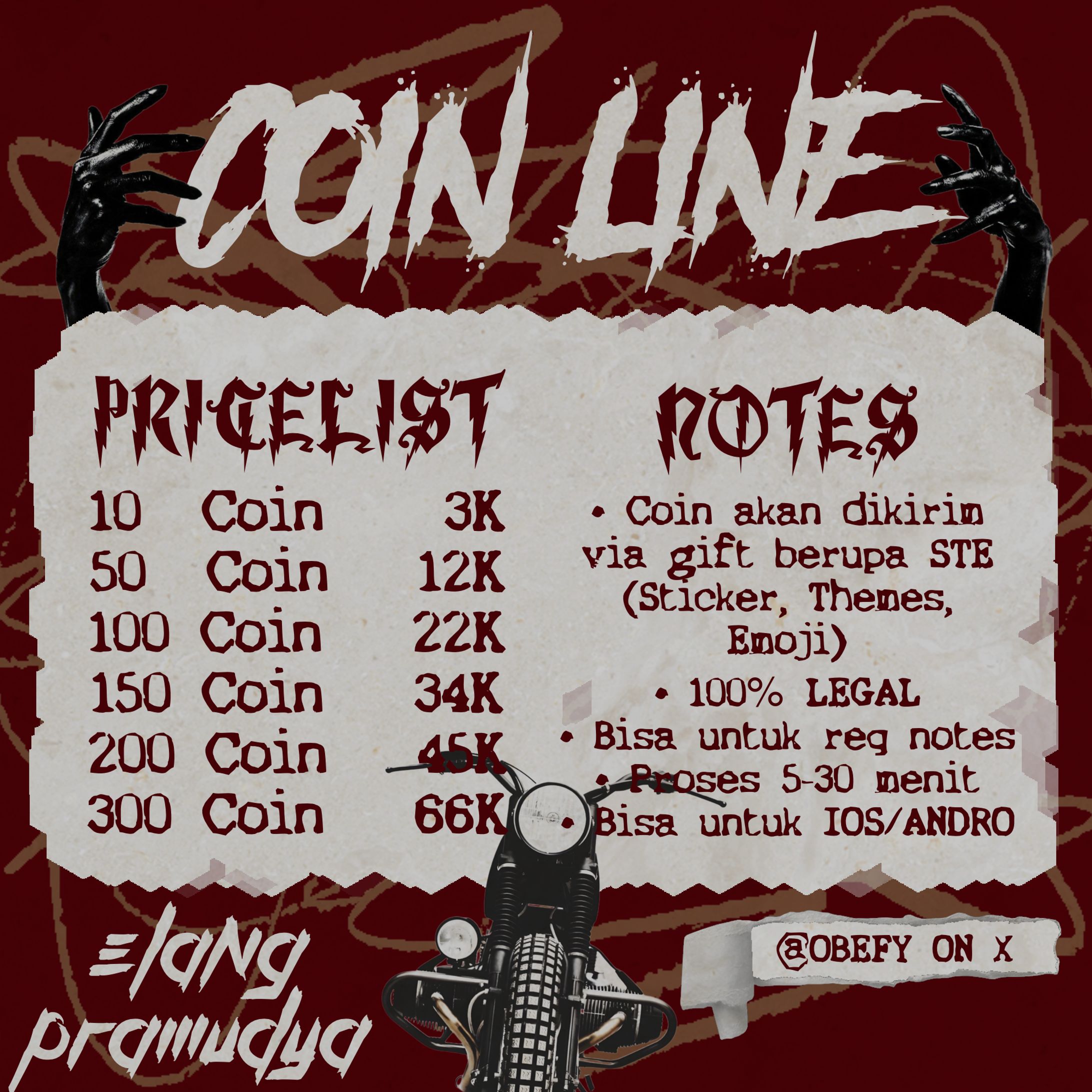 Pricelist & WM-1