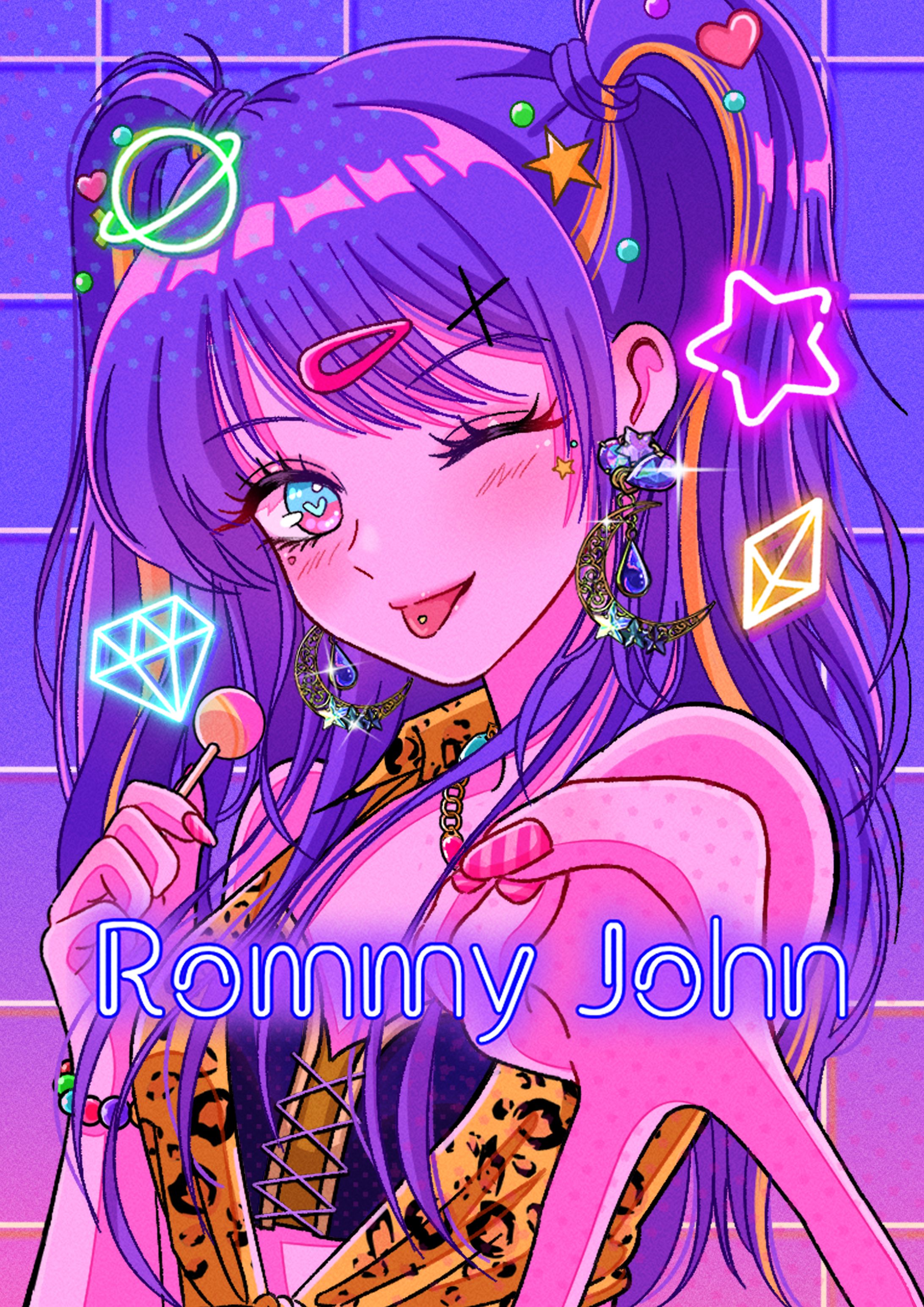 【RommyJohn様】ショップカード＆キービジュアルイラスト-1