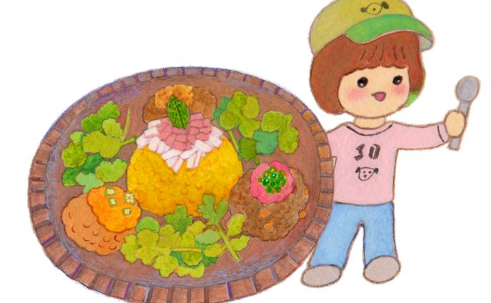 たべもの似顔絵