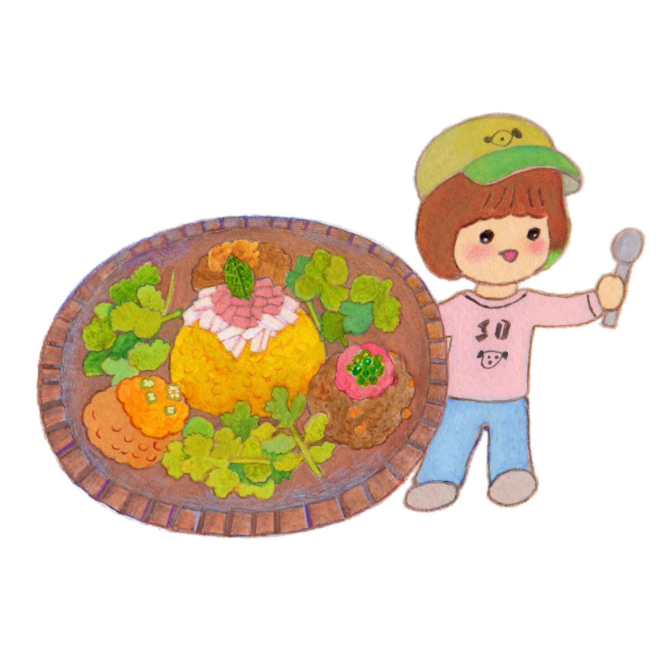 たべもの似顔絵-1