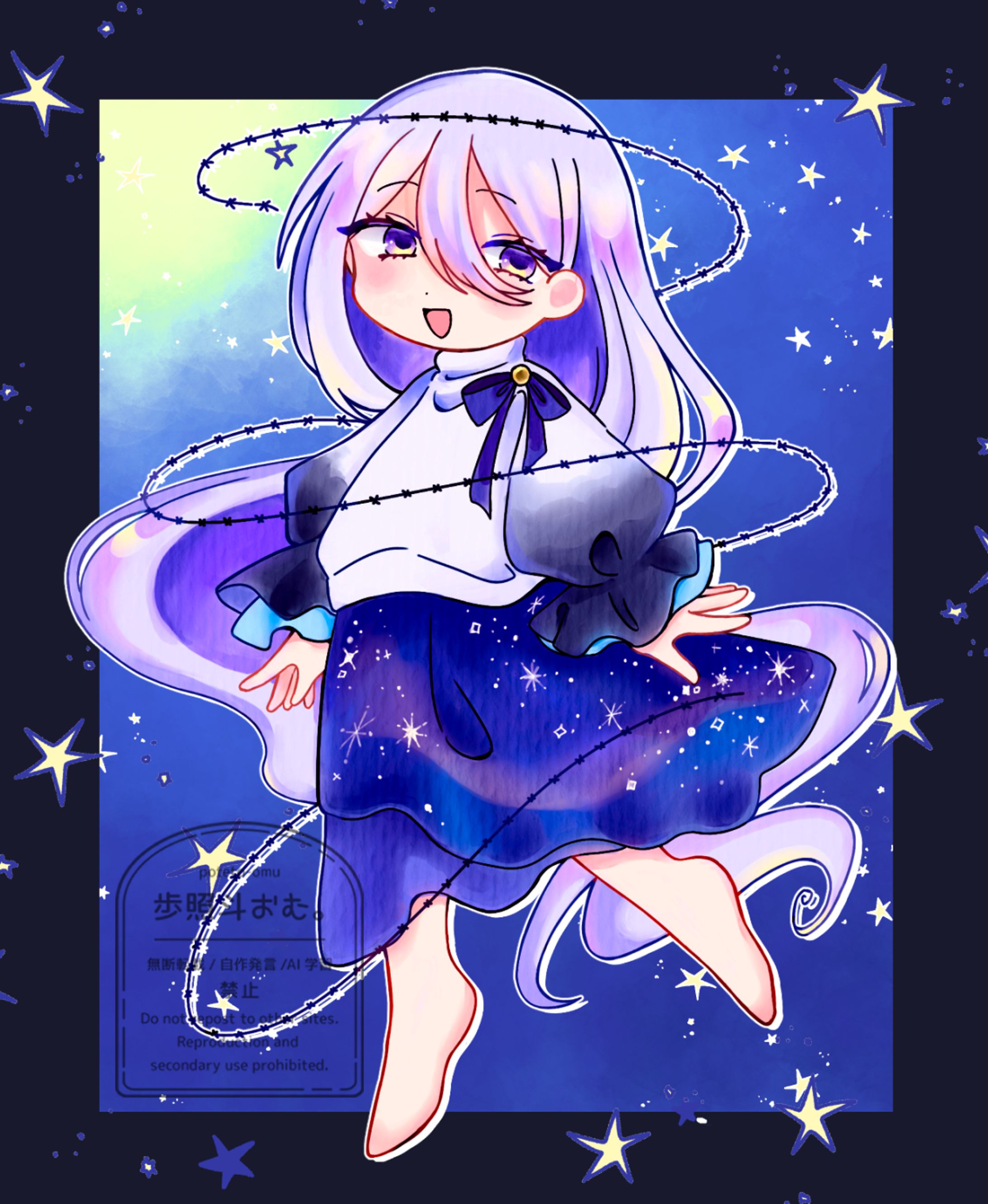 水彩風イラスト 女の子-1