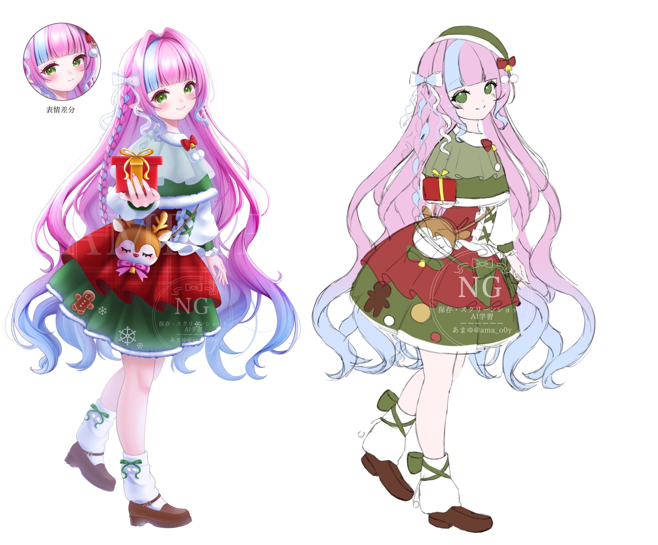 アクリルスタンド用イラスト/カラーラフ