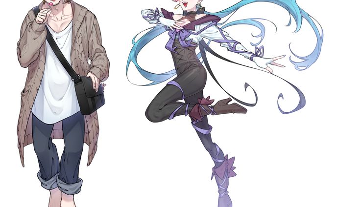 Full body Art & Character Designs by momosorairo