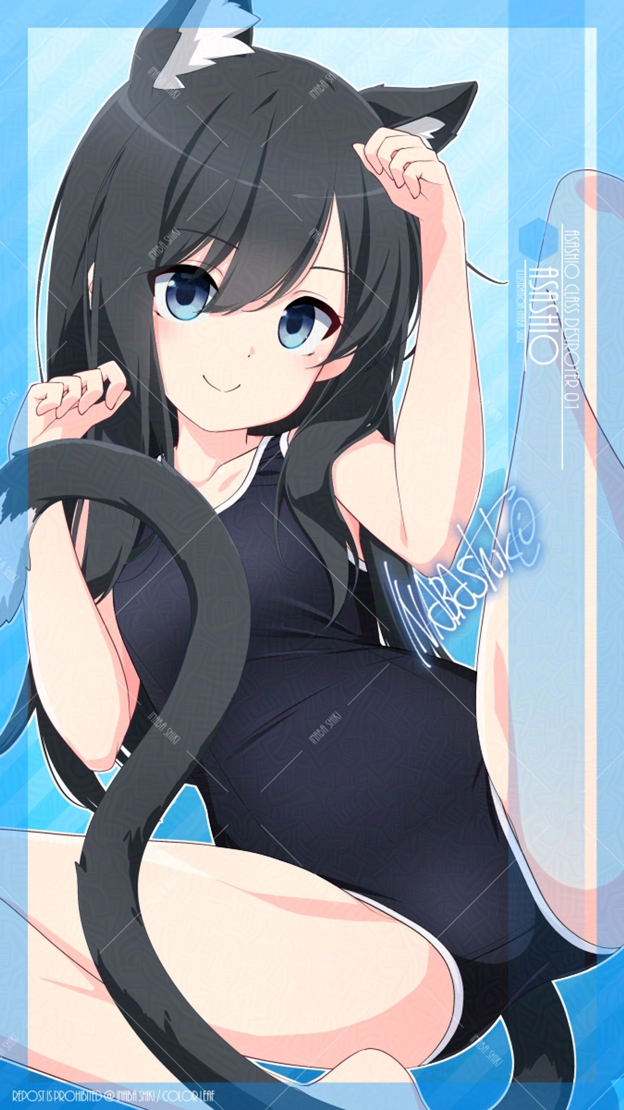猫耳スク水「朝潮(艦これ)」240709-1