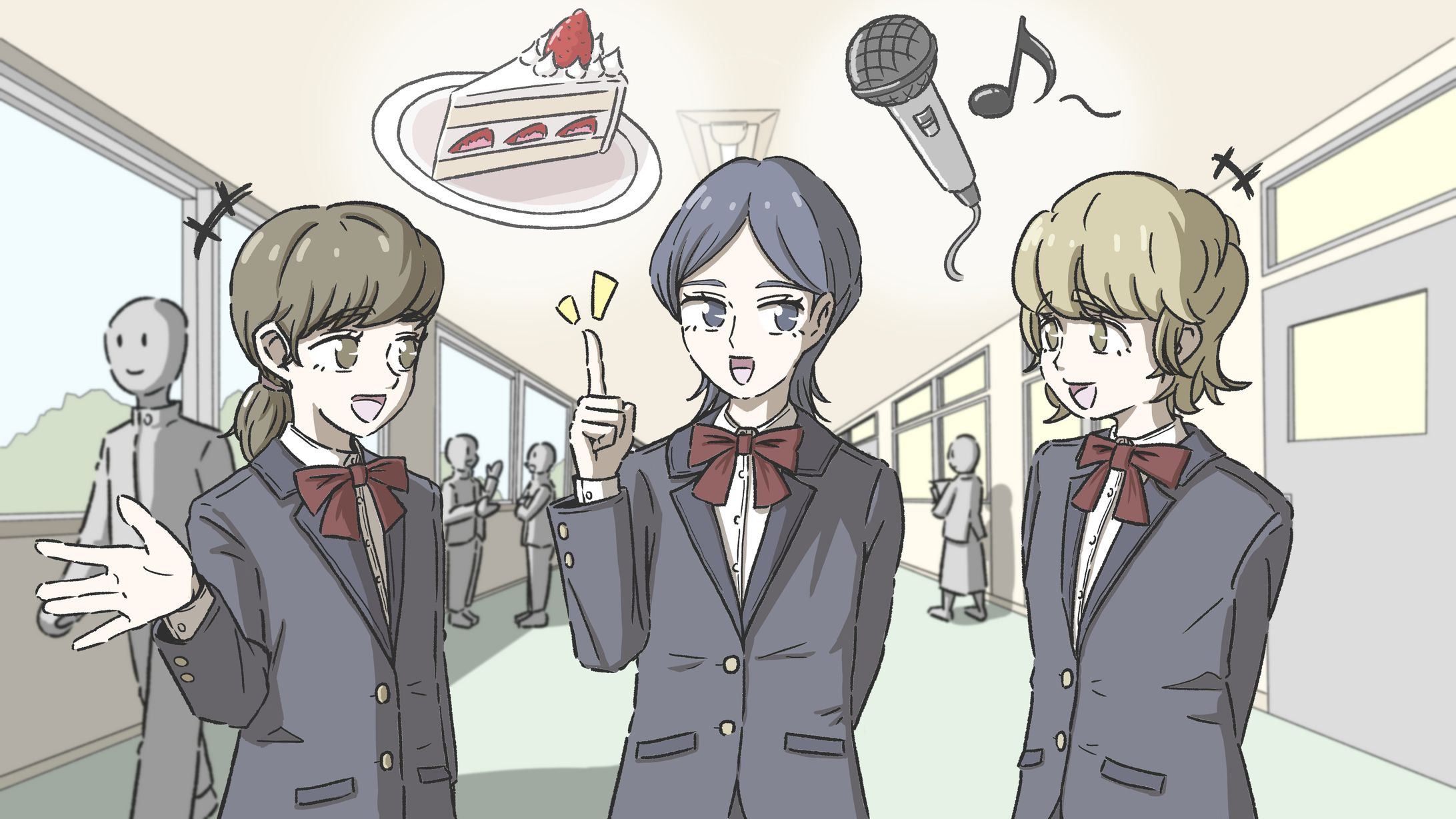 スタンドバイ株式会社【オンライン教材】「友だちと恋愛、どっちが大事？」_担当イラスト-1