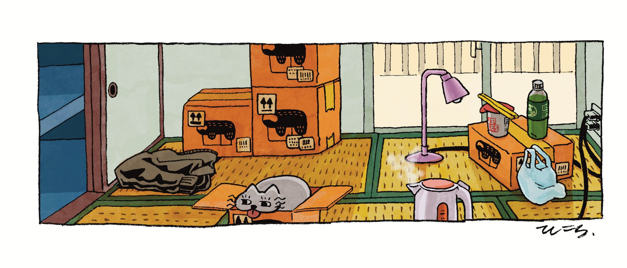 【自主制作】カレンダーイラスト/2024年4月-1