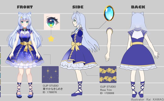 三面図　「糸可愛ラズリ様」
