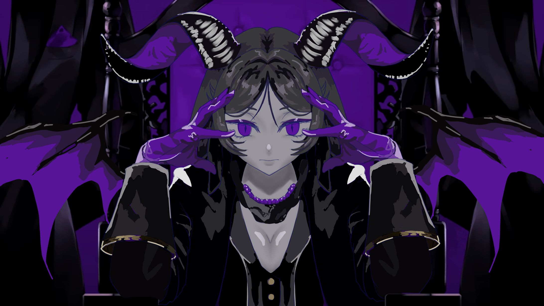 紫月紫 歌ってみた風 1枚絵-1