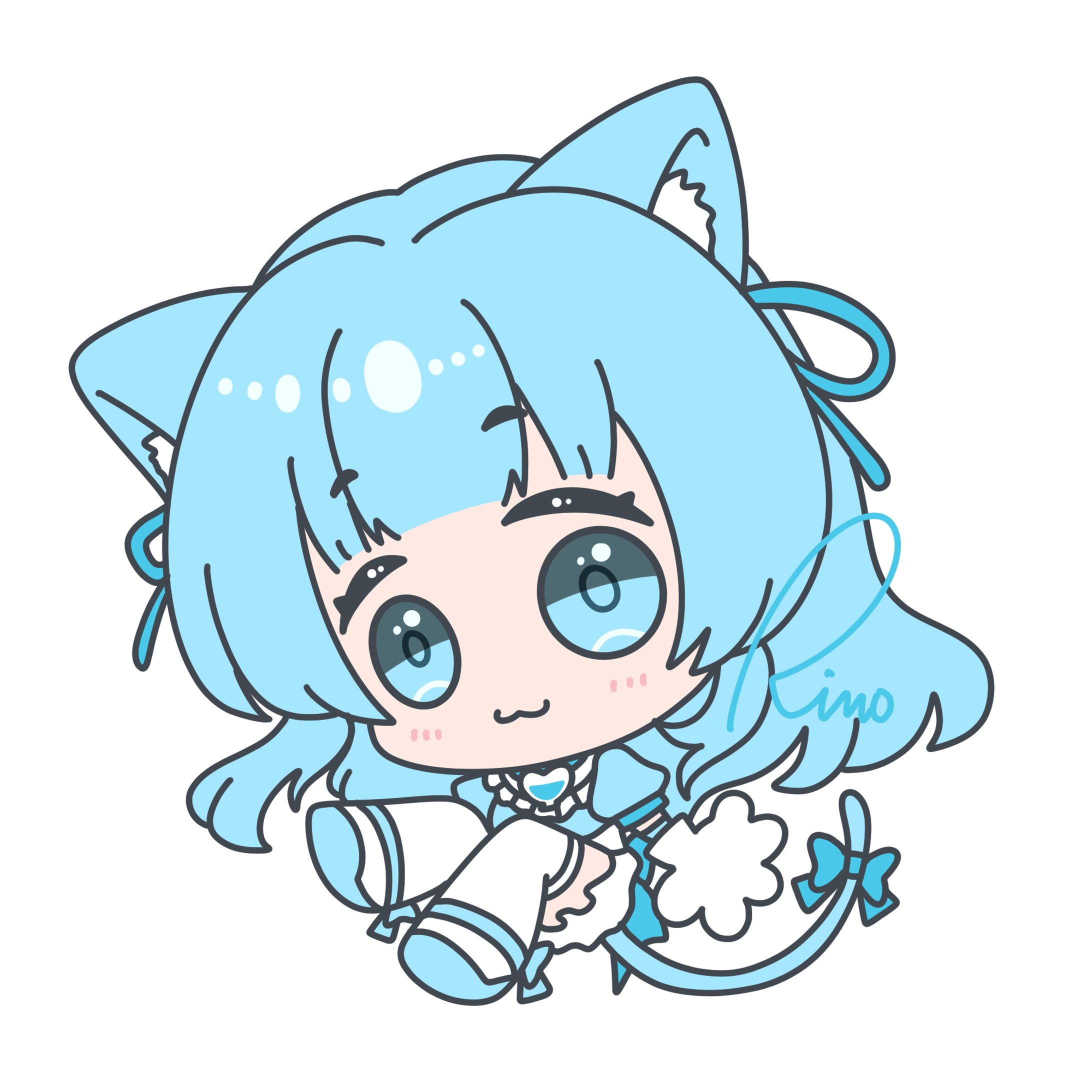 猫耳ちゃんSDイラスト-1