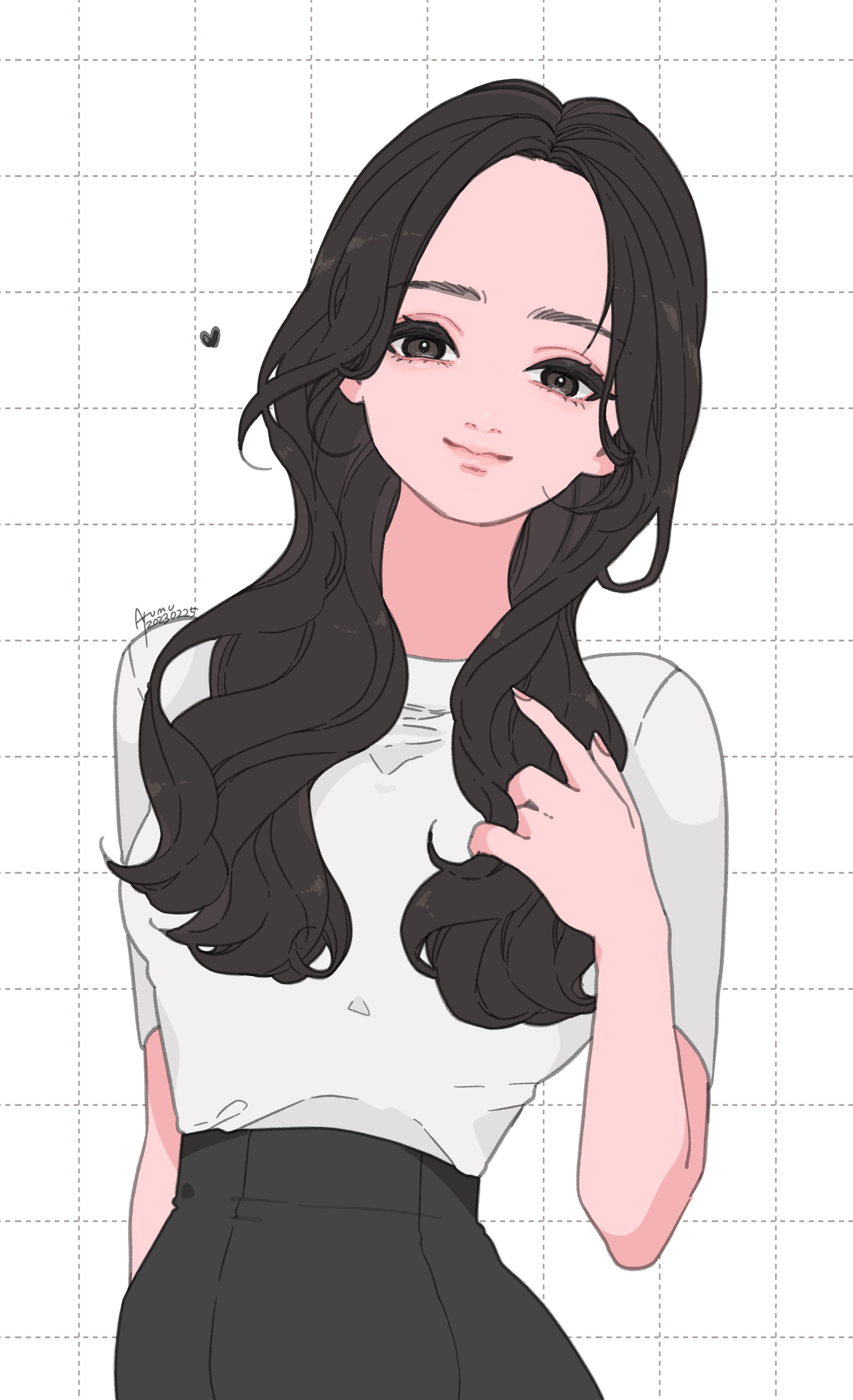 創作女の子おでこちゃん-1