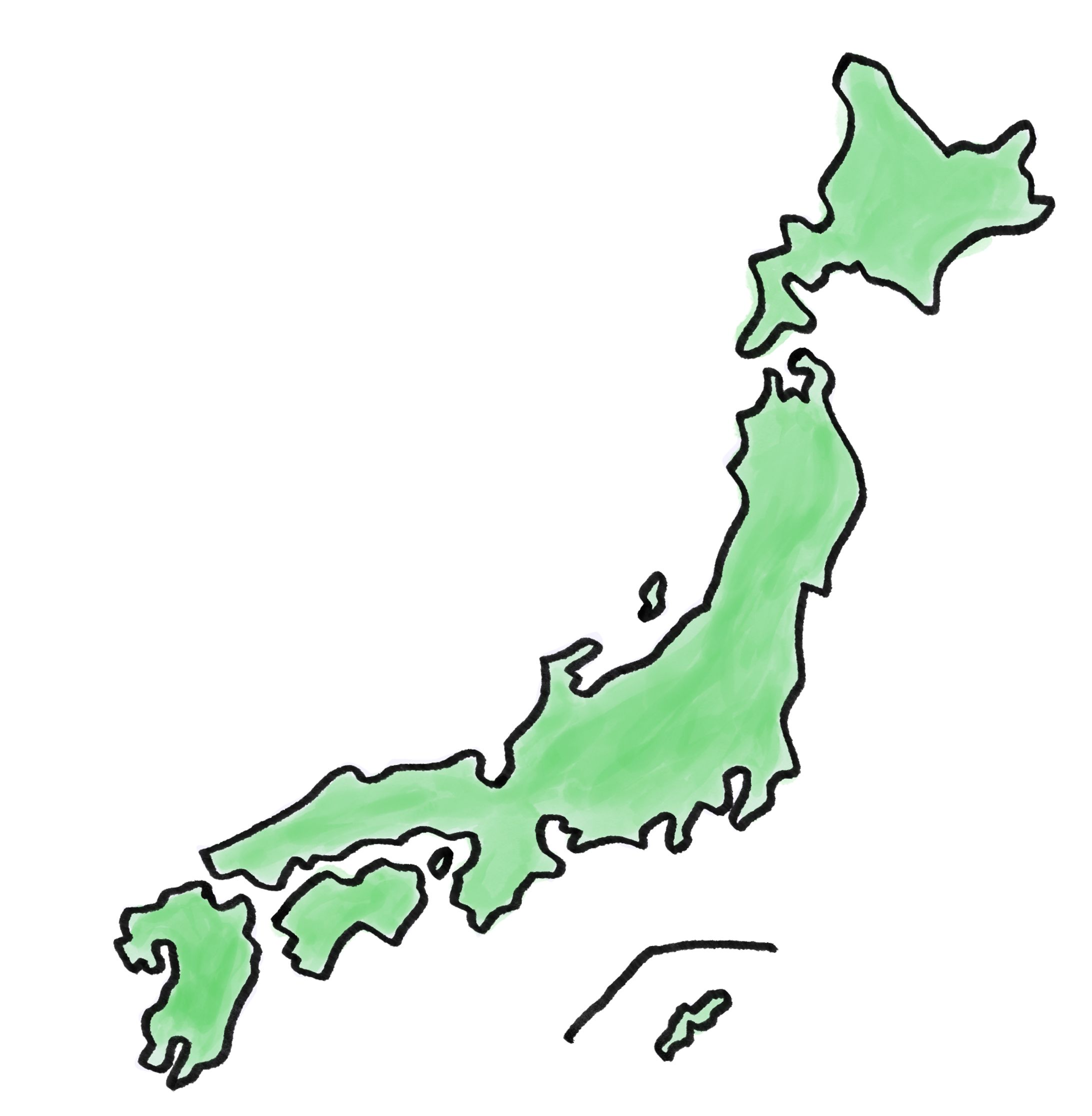 日本地図イラスト-1
