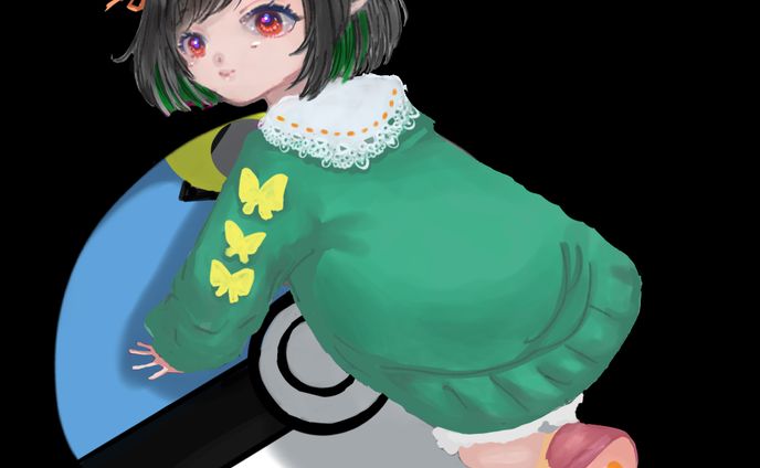 お絵描き、original character