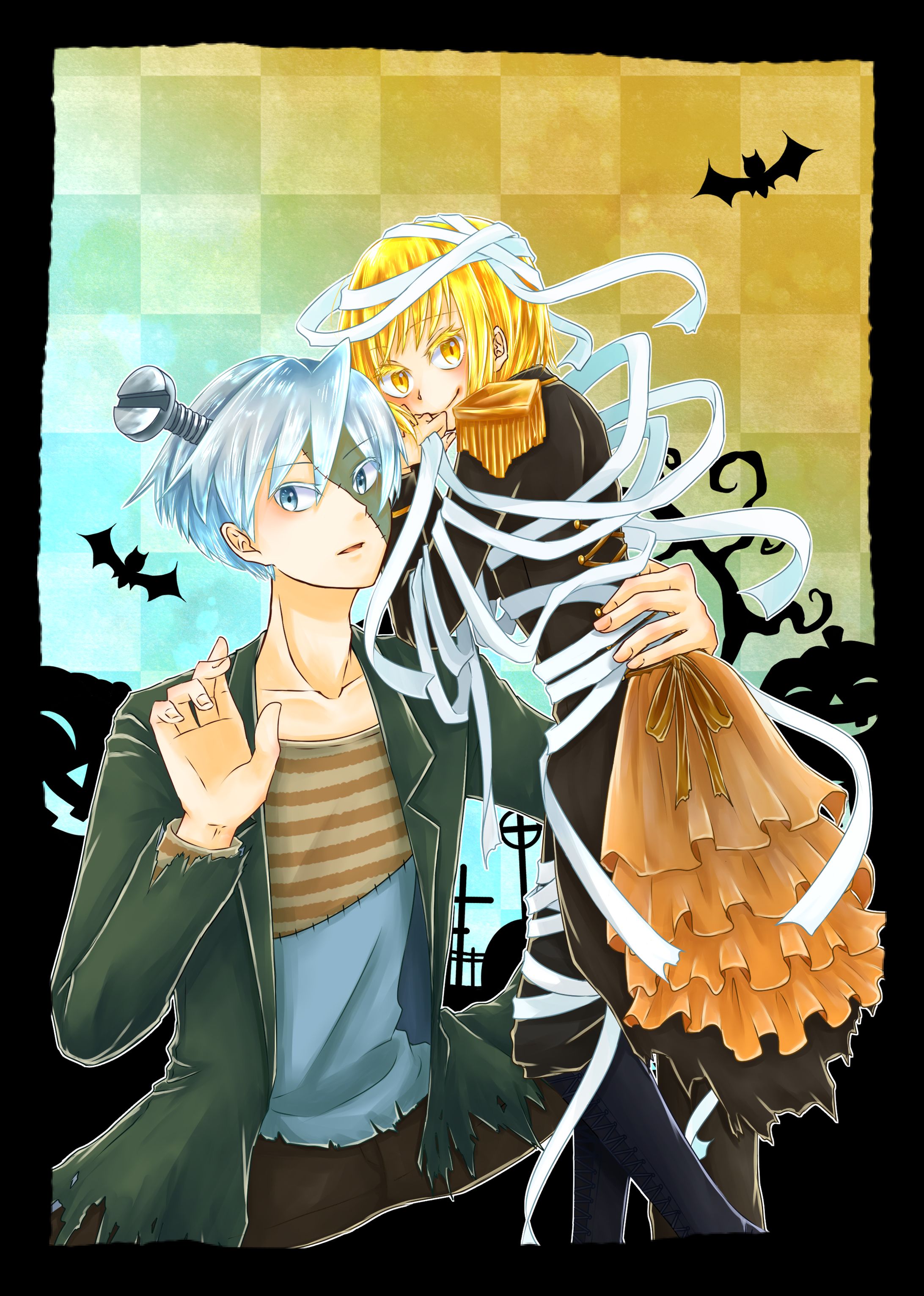 【色いろ！】色擬人化ハロウィン　銀＆黄金-1