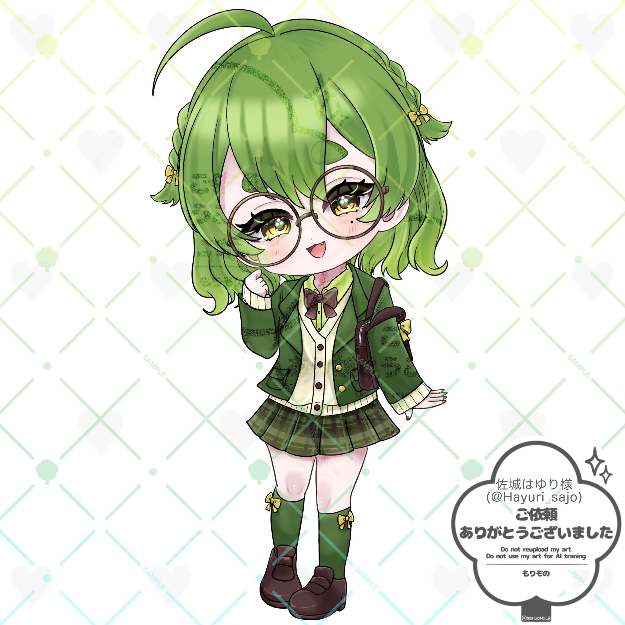 【橘音様ご依頼】佐城はゆり様制服ファンアート-1