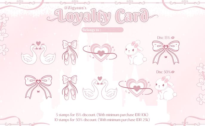 [Custom] Pinky_Pink! - Loyalty Card Digital