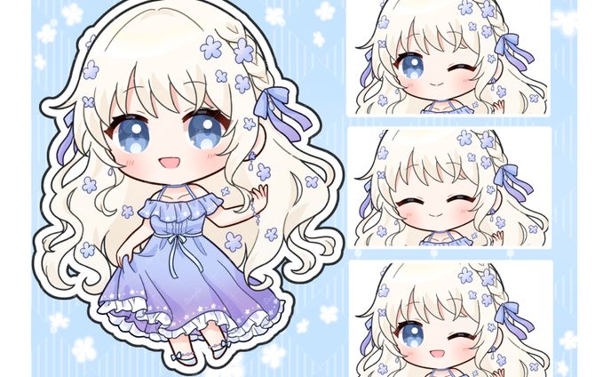 SDイラスト(2頭身スペシャル作画・キャラデザ)