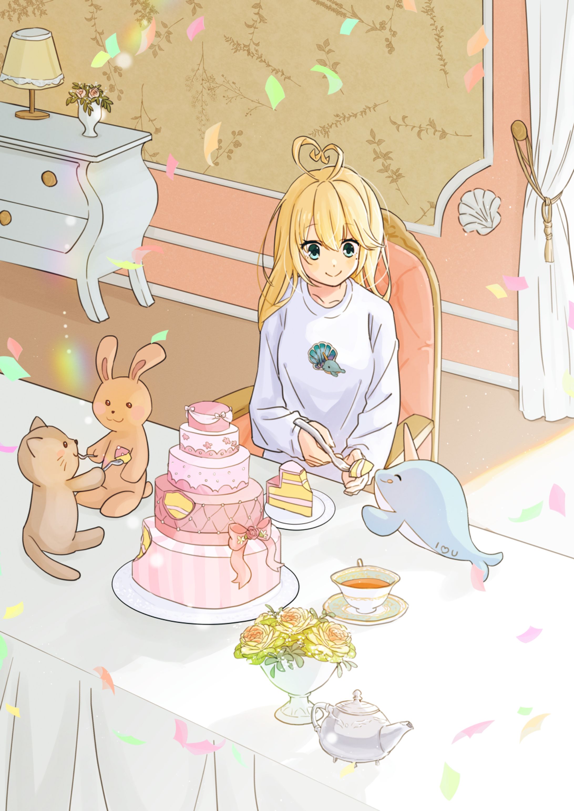 【仕事絵】Vtuber様お誕生日プレゼントイラスト-1