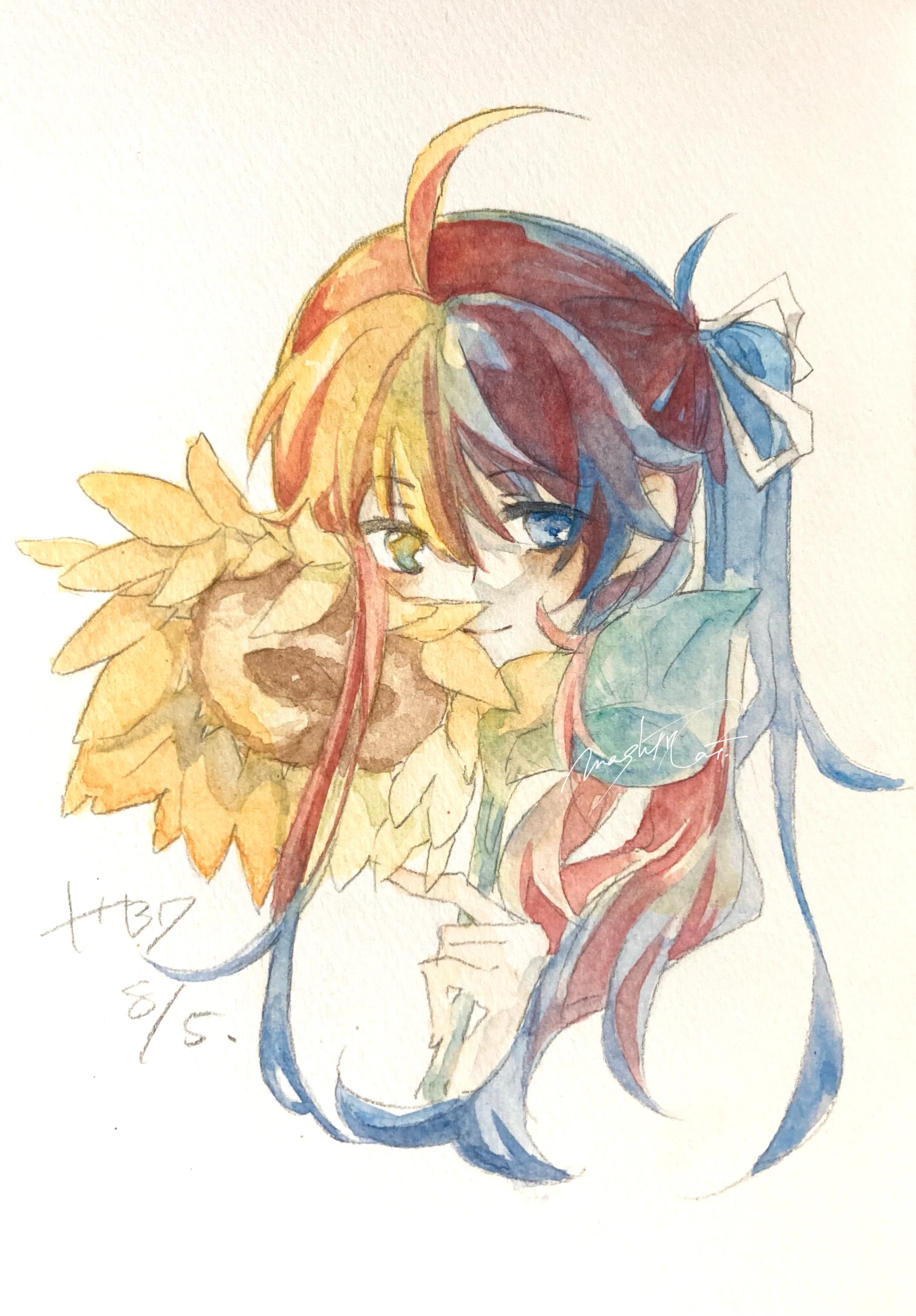 アナログ作例②鮮やかな夏の色-1