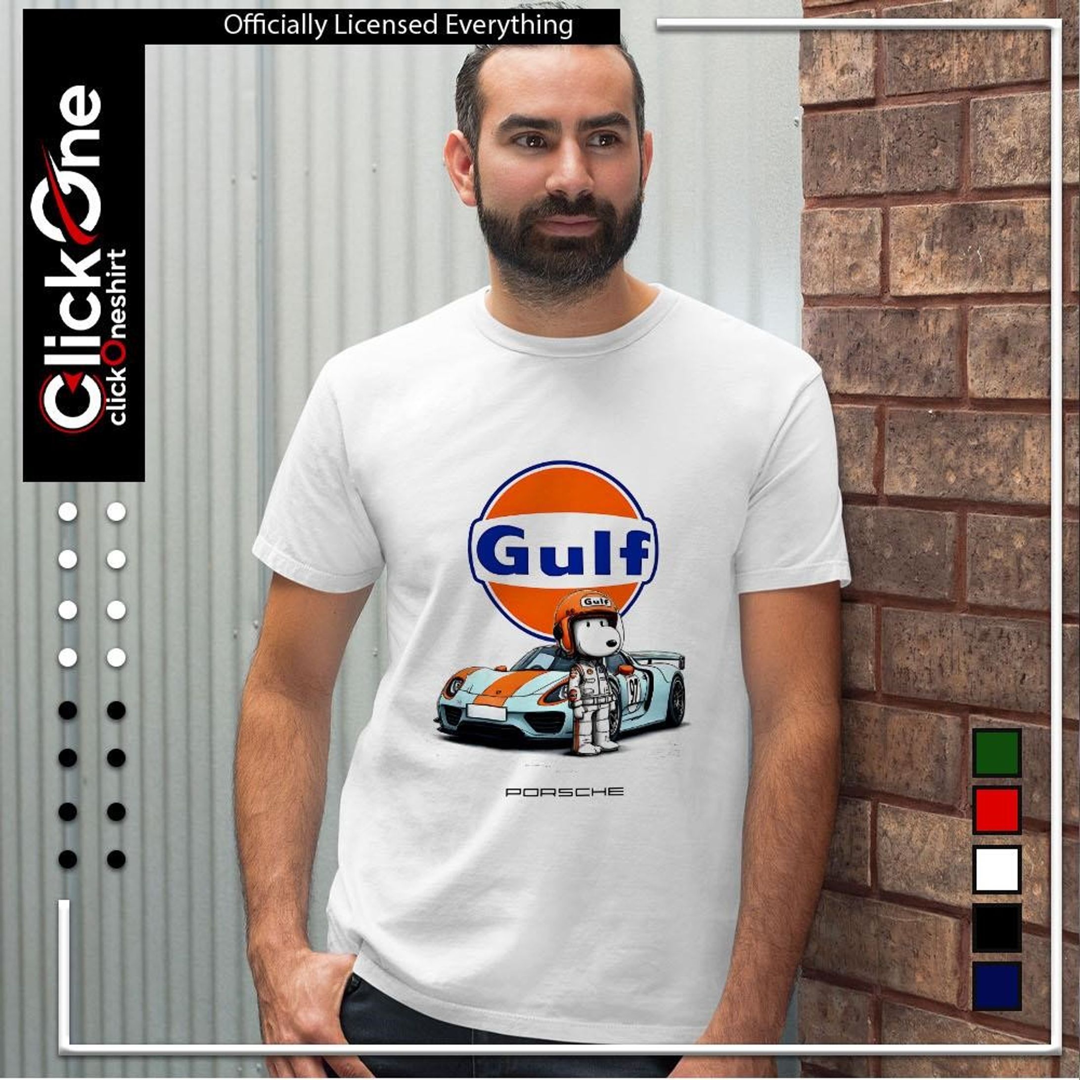 Snoopy × Gulf Racing – Vintage Motorsport Shirt-1