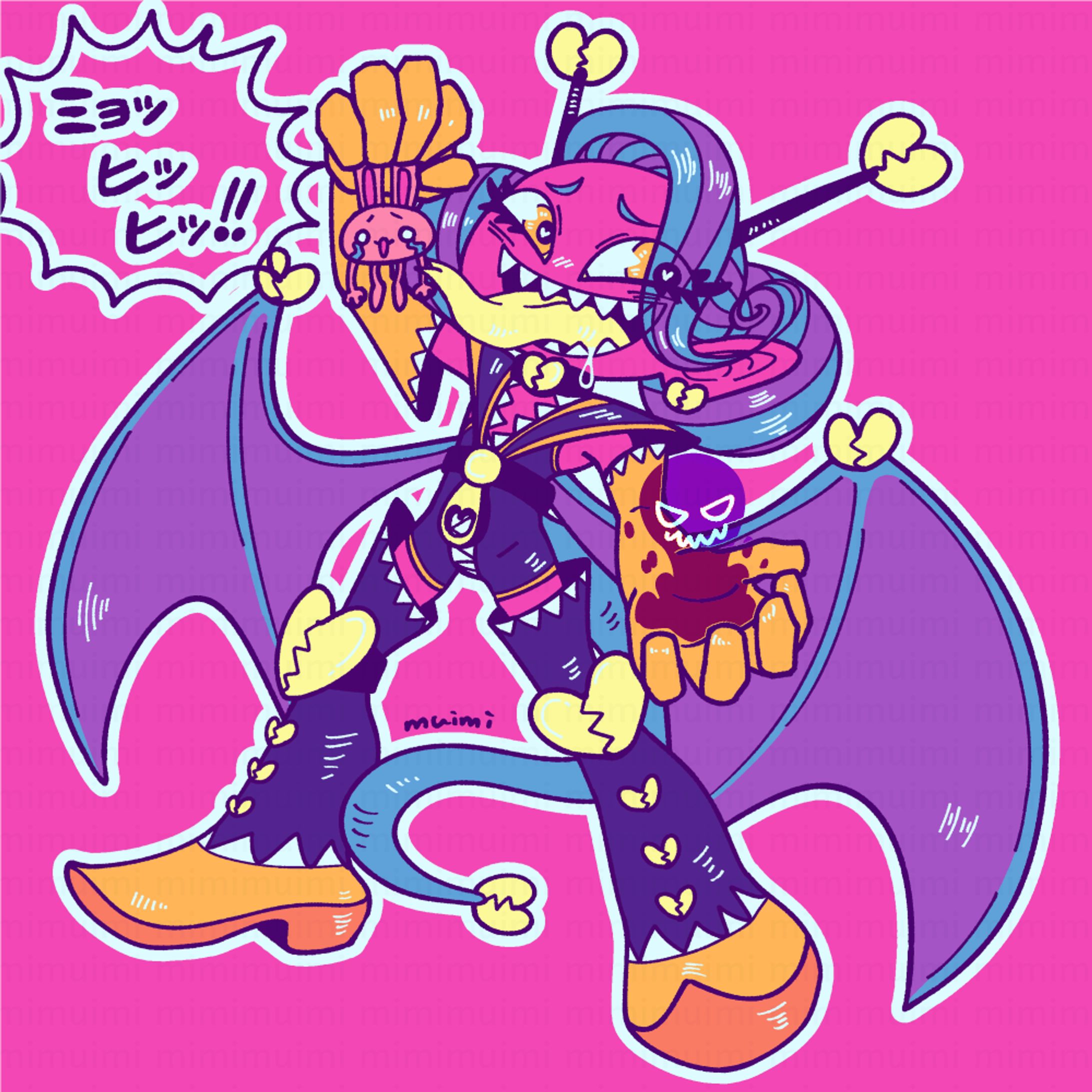 【キャラデザ】悪役エイリアンのバボリーネちゃん-1