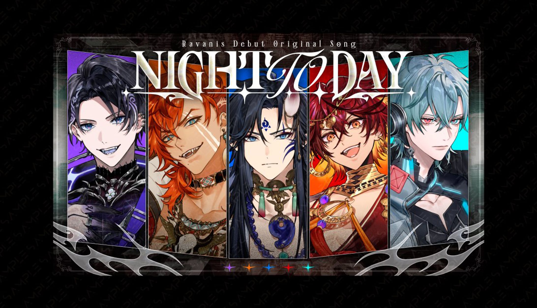FIRST STAGE PRODUCTION EN #Ravanis 様のオリジナルソング"NIGHT TO DAY"の楽曲ロゴ、サムネイル、ジャケットデザイン-1