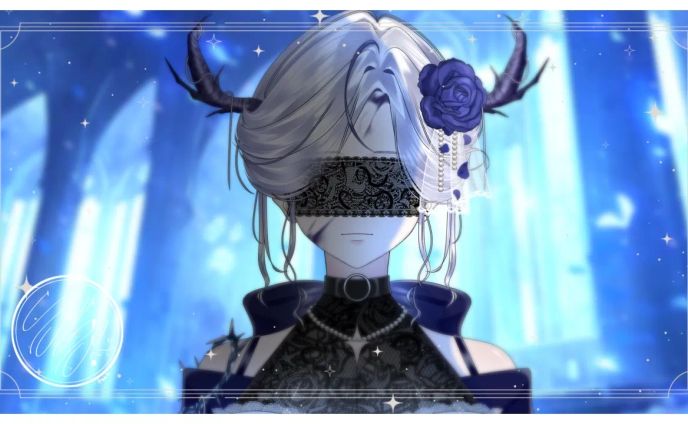 エレガント青薔薇/パーツ分けイラスト