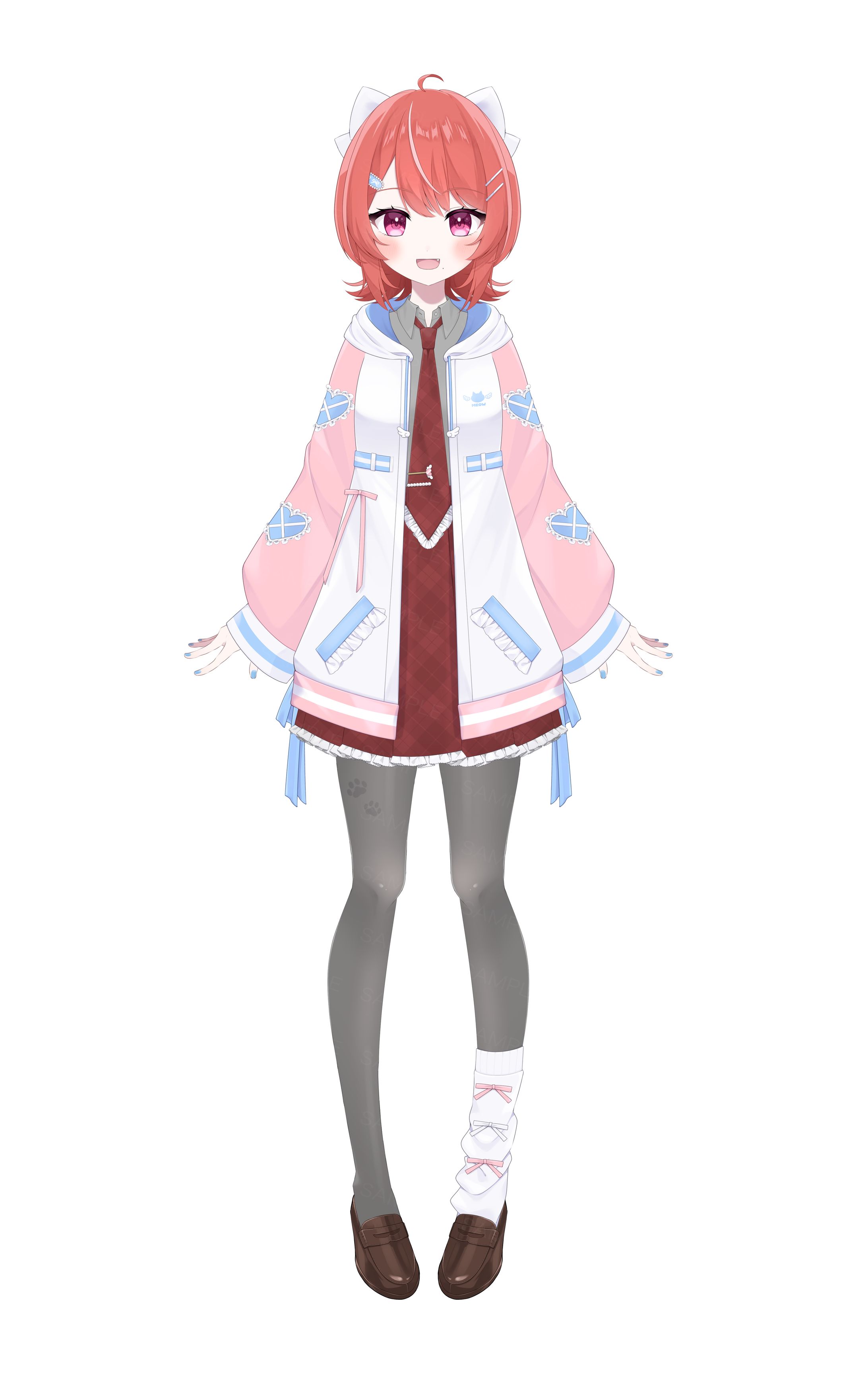 双音夕様 新衣装立ち絵【制服パーカー】-1
