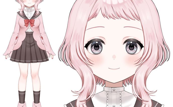 vtuber用パーツ分けイラスト
