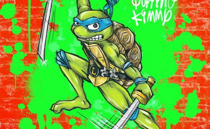 もうみんな飽きて来たかな⁉️
本日も描きましたよ‼️リーダーのレオナルド🐢
一番難しかったかも😅お馴染みのアニメをベースにデザインされているからミューパニ感に寄らせられてるから心配💦

#sitcomic #poppingkimmy #ファンアート #タートルズ #ミュータントパニック #ミューパニ #ミューパニ大冒険 #レオナルド #レオ #アメコミ #アメコミ好きな人と繋がりたい #illstration #artwork #イラストレーター #イラスト