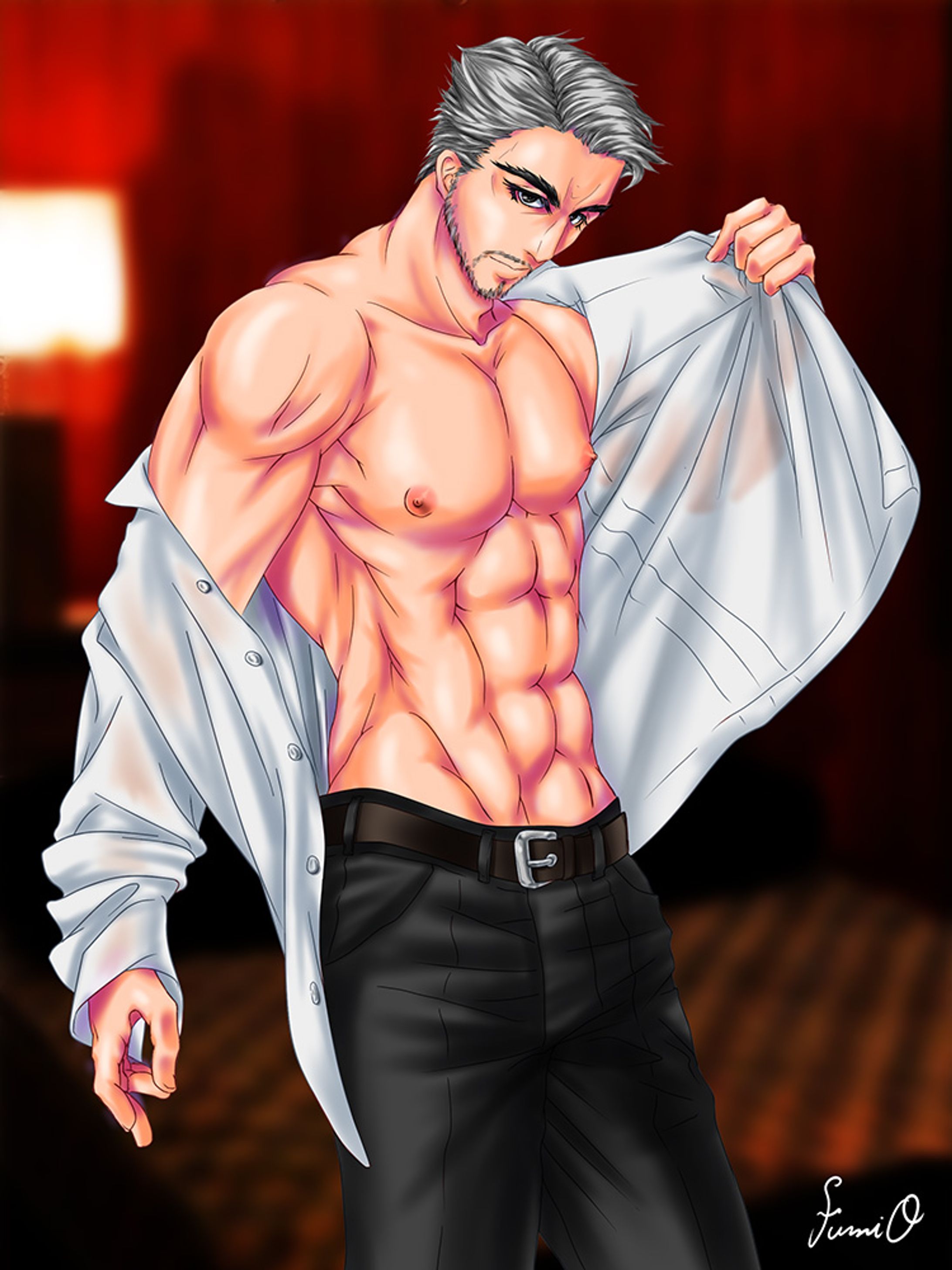 セクシーな壮年の男性-1