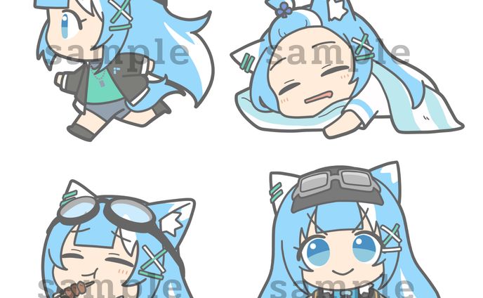 【ミニキャラ】みつば様　グッズ用イラスト