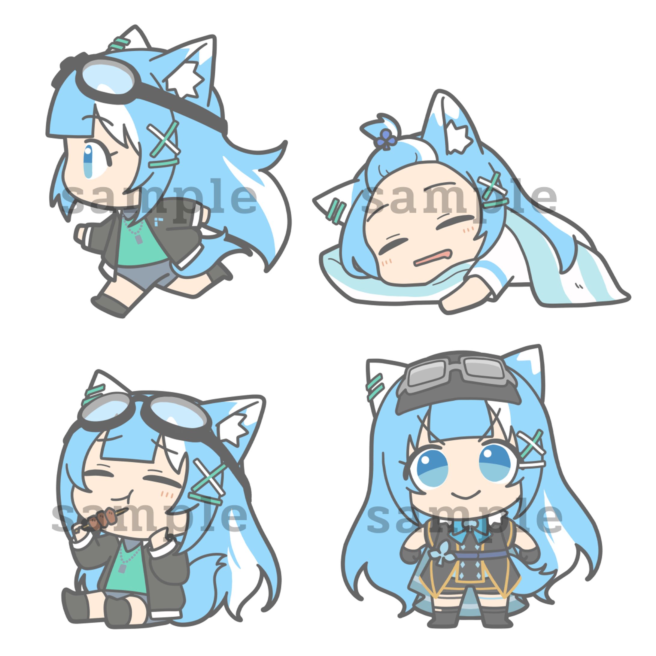 【ミニキャラ】みつば様　グッズ用イラスト-1