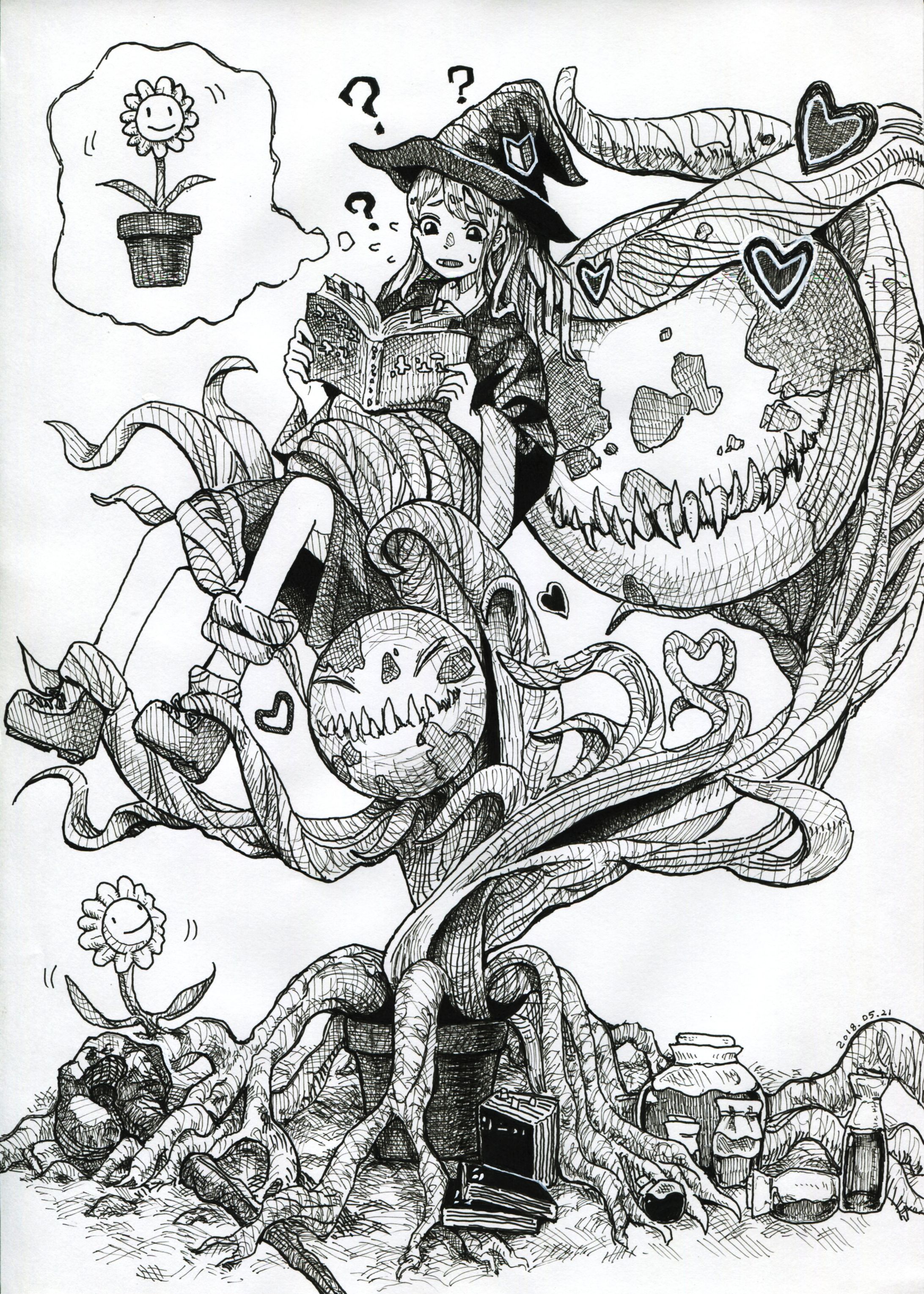 魔法使いと植物-1