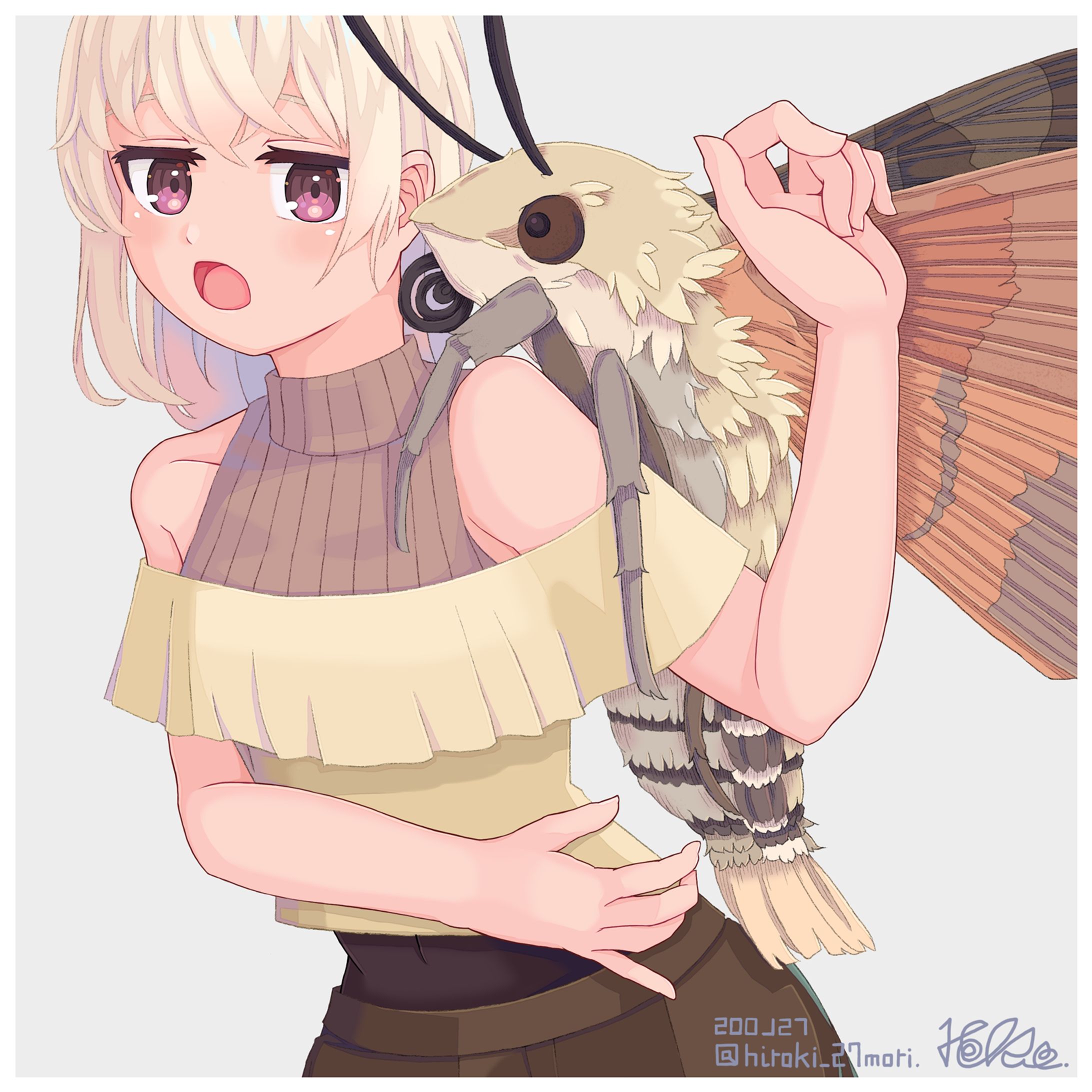 シロホウジャクと自撮り。-1